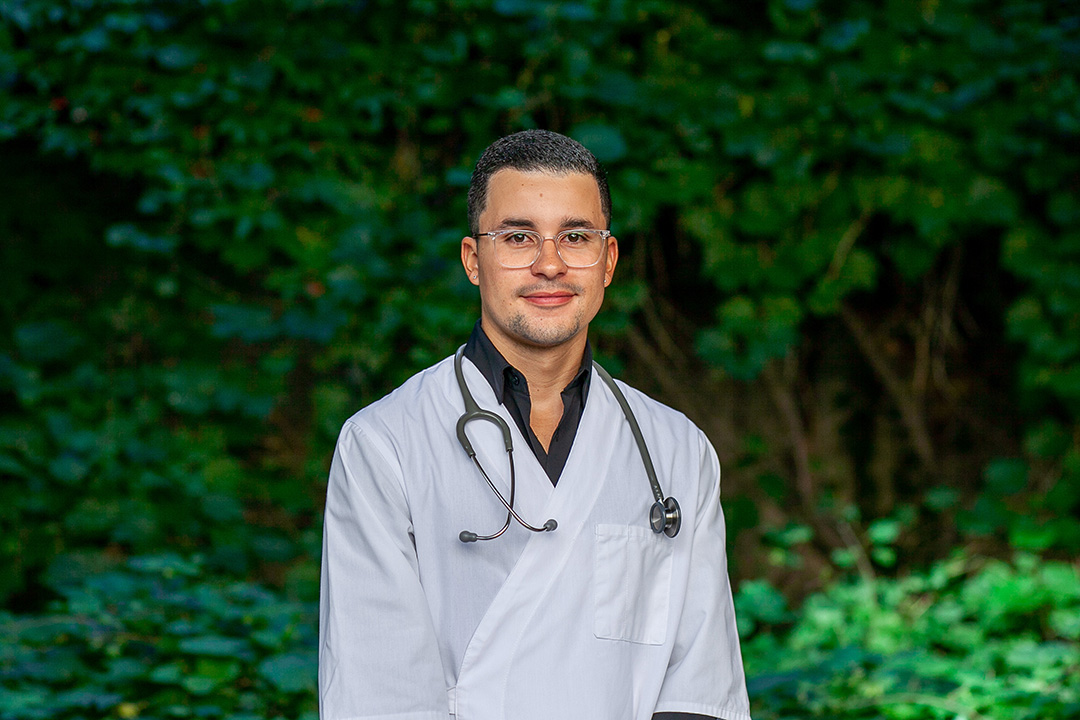 First-year WCVM student Francisco Gomez Cruz of Caguas, Puerto Rico.