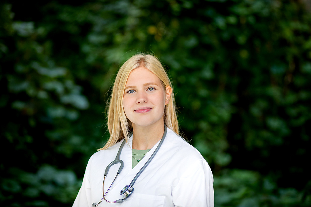 Abigail Cunningham, a first-year veterinary student at the Western College of Veterinary Medicine (WCVM). Photo: Christina Weese. 