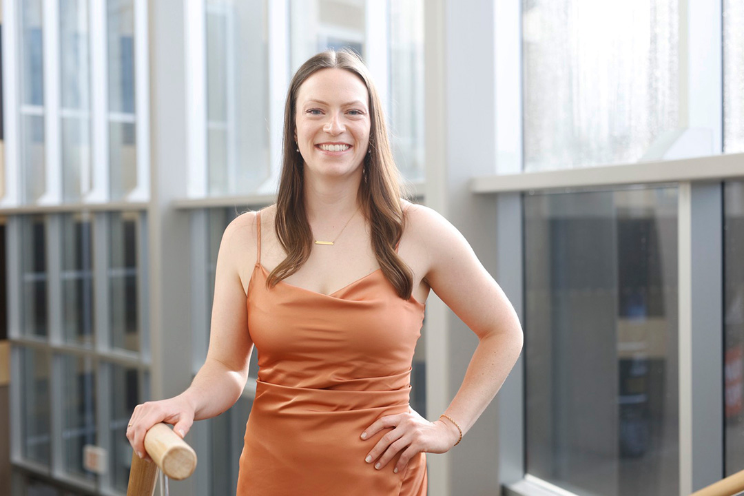 Dr. Maya Kliewer (DVM) is this year's recipient of the WCVM Faculty Gold Medal—the veterinary college's top honour for graduating veterinary students. (Photo: Dave Stobbe)